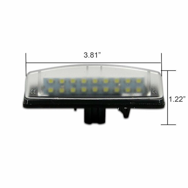 2x LED Nummerpladelys til Is300 Is200 Ls430 - Direkte montering - Hvid