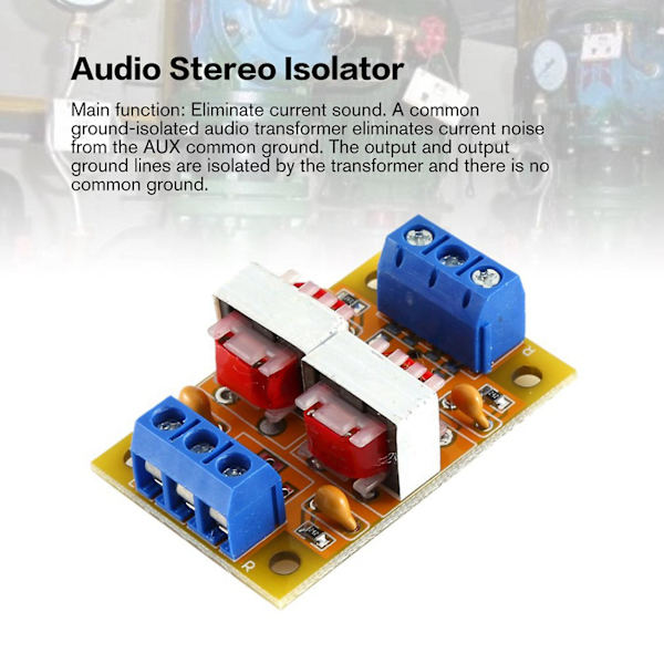 3x Audio Stereo Isolator Eliminerer Strømslydforstyrrelser Filter Eliminator Jordloop Undertrykker