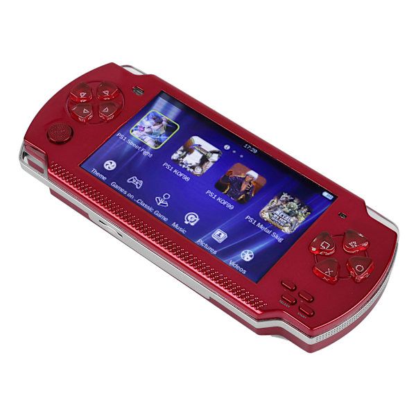 Smooth LCD Handheld Game Console Comfortable Player with Red Buttons