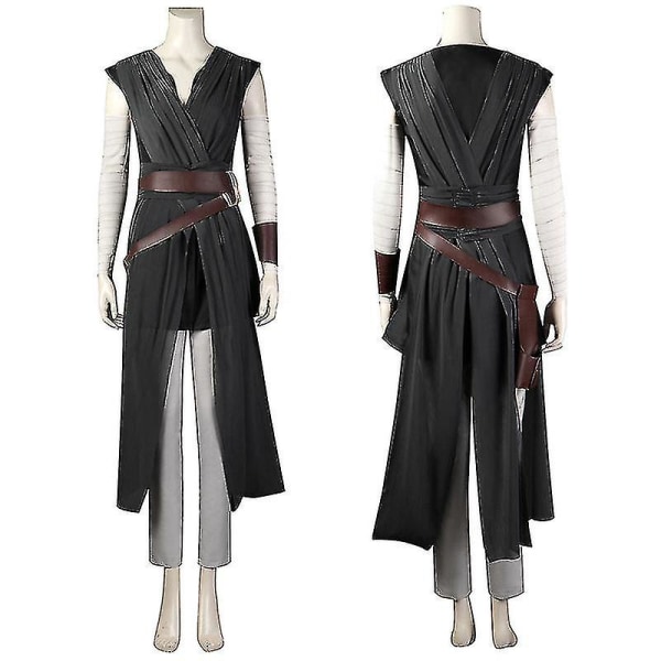 Rey Cosplay Kostymer Black Jedi Knight Full Set Halloween Carnival Kostym för vuxna XL