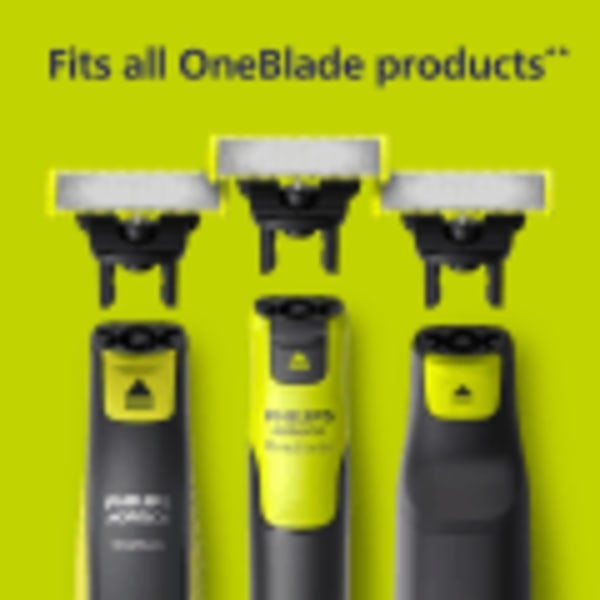 3-pakks barberblad kompatibel med Philips OneBlade erstatningsblad One Blade Pro for menn (modeller QP25XX QP26XX QP65XX)