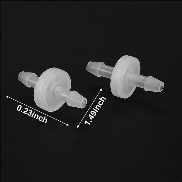 8 st 1/4 tum backventil 6 mm Pvdf Envägsventil Inline Backventil Icke-retur Backventil För Gas