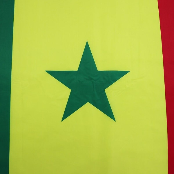 Senegalin lippu 90x150cm SN Senegalin kansallislippu Super Poly jalkapallolippu koristeluun