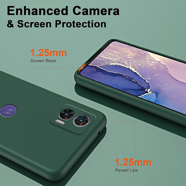 TPU-fodral för Motorola Edge 30 Neo 5G med mjuk foder, 2,2 mm stötskyddande telefonfodral Green