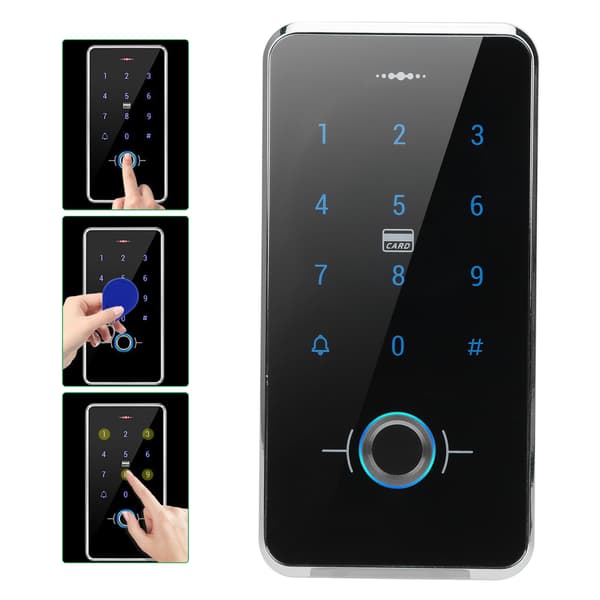 Touch Screen Door Keypad Fingerprint Password Card Reader IP68 Waterproof Wiegand26 Access Controller