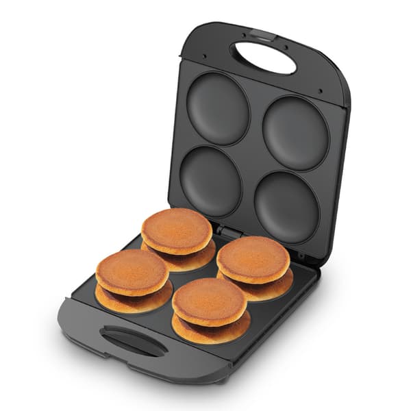 Mini Pancake Pan, 1400W Electric Arepa Maker with Non-stick Surface, Non-stick Pancake Maker, Makes 4 Unique Pancakes