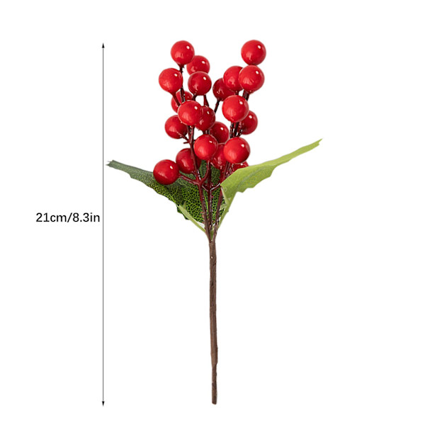 Konstgjorda Röda Bärgrenar - Heminredning För Jul, Nyår, Kontor Och Bröllop