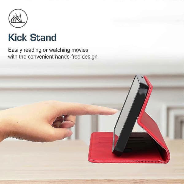 Samsung A41 Läderfodral med magnetiskt lock Red Samsung Galaxy A41