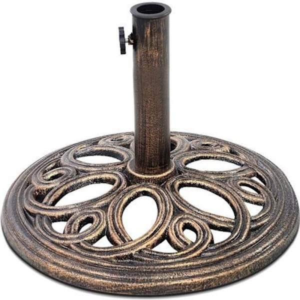 COSTWAY Gjutjärnsdiameter 45 cm paraplybas för 38mm/48mm inomhus- och utomhusparaplypelare