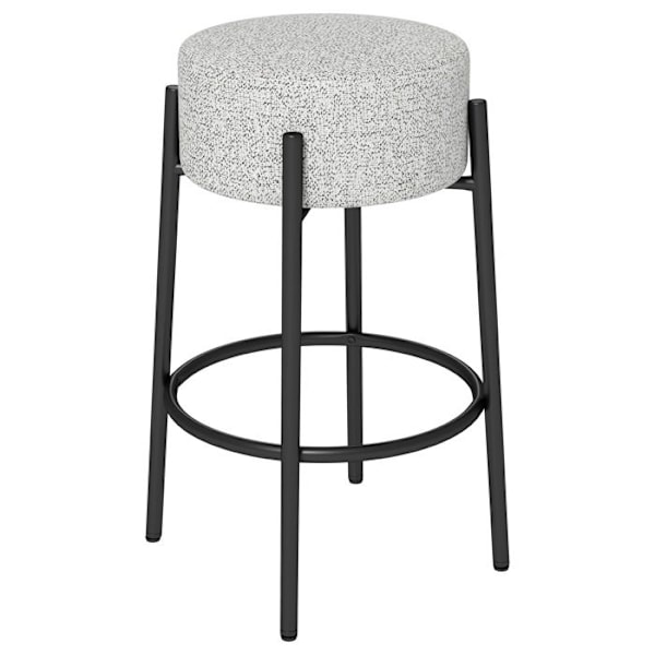 COSTWAY Moderne Barstol i Lin- Højde 68 cm, Metalramme, Comfort Sæde til Køkkenø, Spisestue, Grå