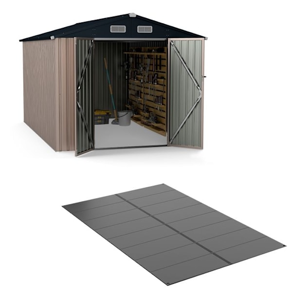 COSTWAY Have/Terrasse Tæppe 343 x 215 CM med Skridsikker Overflade, Forstærkede Strimler til Patio, Terrasse