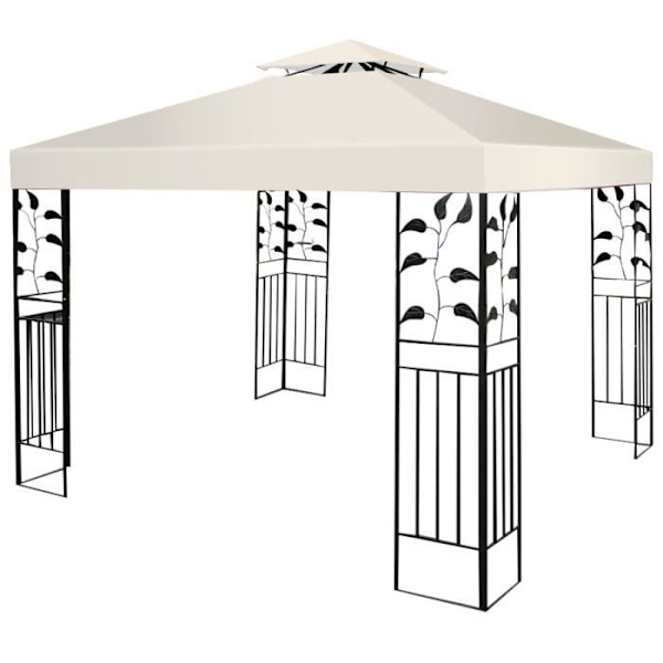 COSTWAY Vedenpitävä Polyesterimateriaali 3 x 3 M Paviljonkipeite Beige beige