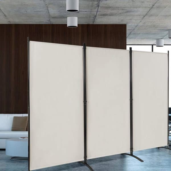 Fritstående skærm - COSTWAY - 3 foldbare paneler - Rumskillevæg Protect Private - Hvid