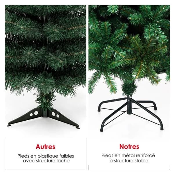 Julgran - 150 cm - PVC - Stöd av järn - 350 grenar Grön