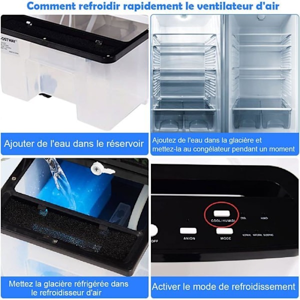 COSTWAY 8L 75W mobiili ilmastointilaite-ilmajäähdytin kaukosäädin-7,5h ajastin-LED-näyttö-70° värähtely-38 x 28,5 x 74 cm Vit