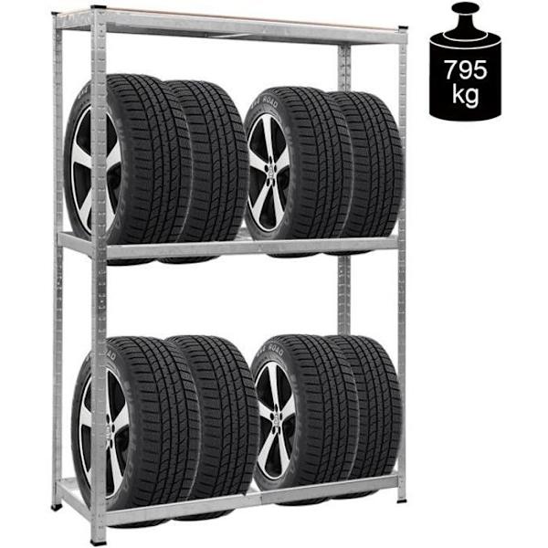 COSTWAY Reol Garage Værksted Opbevaring Heavy Duty Lastekapacitet 795KG 3 Eter Dæk Opbevaring Stålreoler