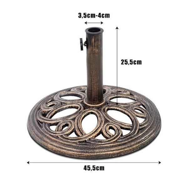 COSTWAY Gjutjärnsdiameter 45 cm paraplybas för 38mm/48mm inomhus- och utomhusparaplypelare