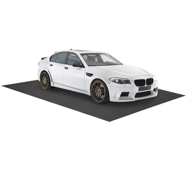 Garagegolvmatta - COSTWAY - 252,5 x 221 cm - Återanvändbar - Vattentät - Grå Grå