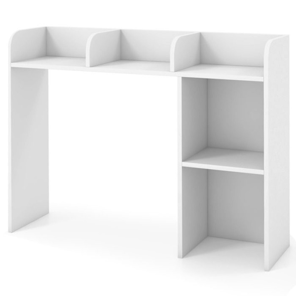 COSTWAY 3-lags bogreol - til skærme op til 27" - 2 anti-tip-enheder - Åbne rum - 94x25x74 CM