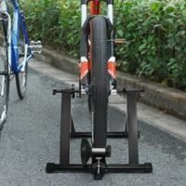 COSTWAY Home Trainer Magnetic Turbo Trainer för hopfällbar cykel Svart stål med monteringstillbehör Max belastning 150KG