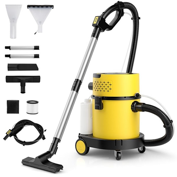 3 in 1 vesi- ja pölyimuripuhallin suodattimella COSTWAY-polypropeenisäiliö 30 L-1200W-Täydelliset tarvikkeet-matot ja kankaat