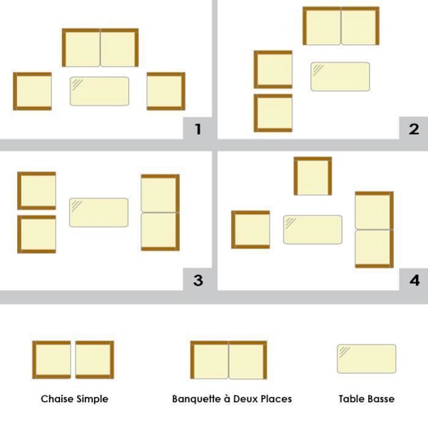 COSTWAY 4-delt udendørs havemøbelsæt i harpiks med behagelig pude, 2 lænestole, 1 sofa og 1 sofabord inkluderet, sort Svart