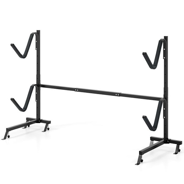 COSTWAY Støtte til Kajak i Metal med 2 Lag Højdejusterbar i 6 Niveauer, Justerbare Puder med Polstring, 80 kg