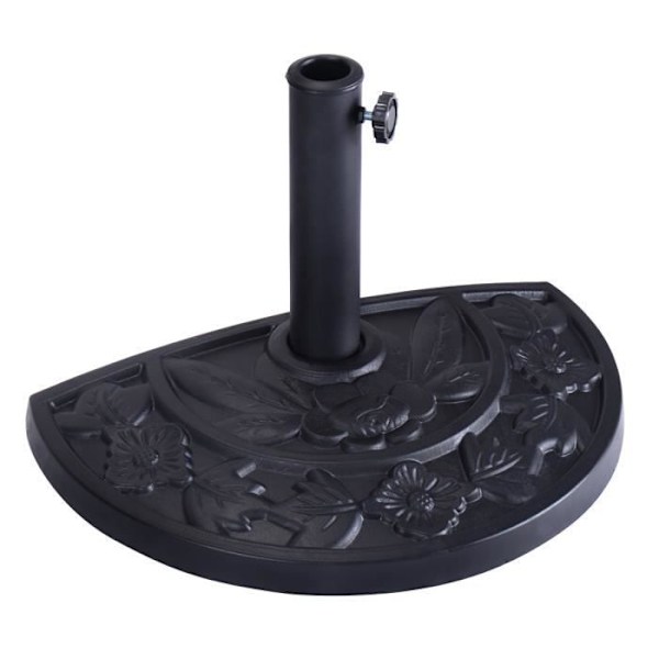 Bas/Pied till parasoll Ställning för parasoll eller paraply Lämplig för diameter 38mm eller 48mm Ställning för svart halvrund parasoll