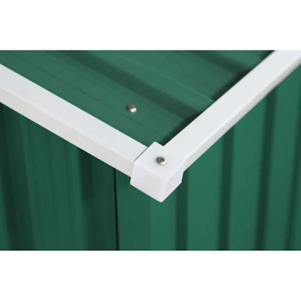 COSTWAY Trädgårdsbod i metall 2,71m² Verktygsbod 213x127x185CM med skjutdörr, 2 ventilationsfönster Grön