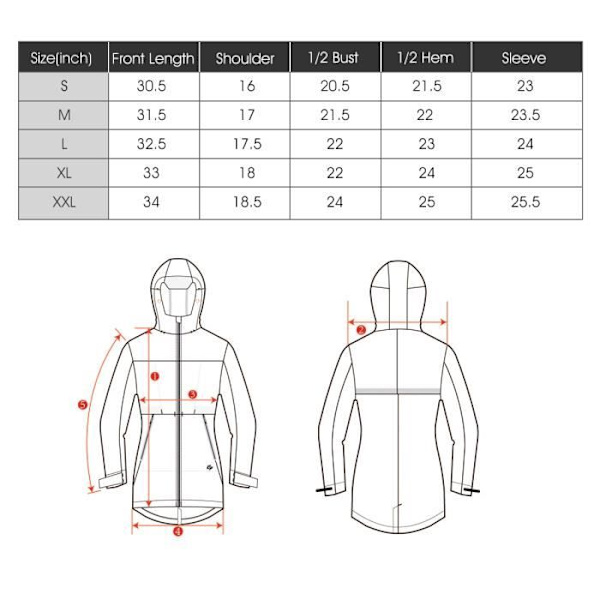 COSTWAY trenchcoat dam regnjacka med huva, vattentät vindtät nylon utomhusjacka blå för resor Blå M