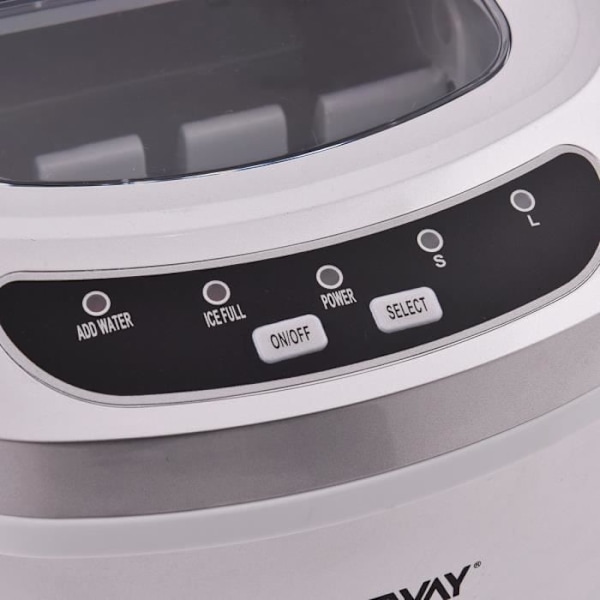 COSTWAY Ice Maker 2,2 L tank med 2 isstørrelser, 9 Gals pr. 6-13 minutter, 24,2 x 35,8 x 32,8 cm til hjemmet, kontoret, caféen
