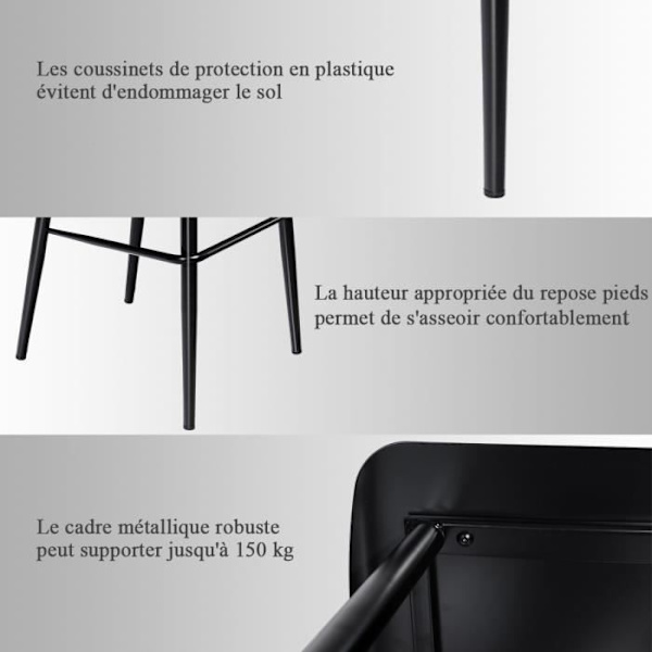 COSTWAY 2 Modern Style metallibaarijakkarat 47,5 x 41 x 105 CM bistroon, keittiöön, kahvilaan, musta Max. 150kg svart