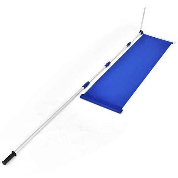 COSTWAY sneskovl til aluminiumstag Længde 189-620 cm Udtrækkeligt og skridsikkert håndtag Bredt blad 43 cm glat stof