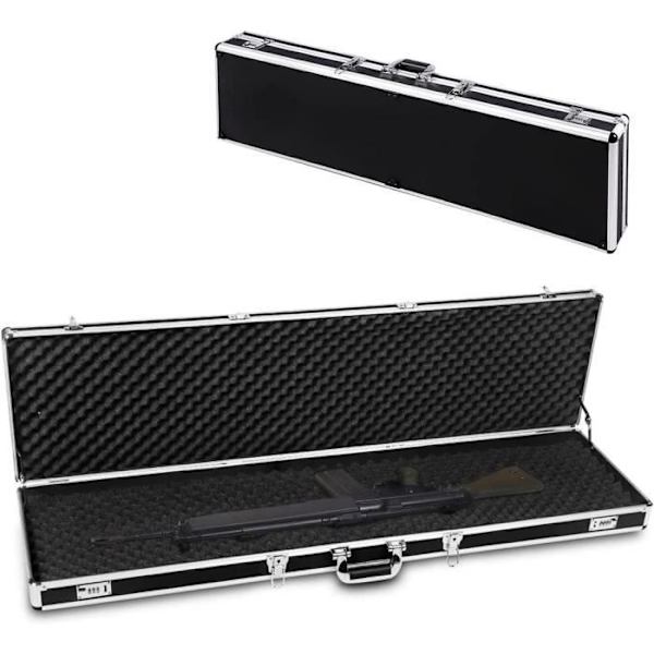 COSTWAY Rifle Case Vandtæt Aluminium Lang Etui med 2 Digitale Kombinationslåse 134 x 35 x 12CM Sort