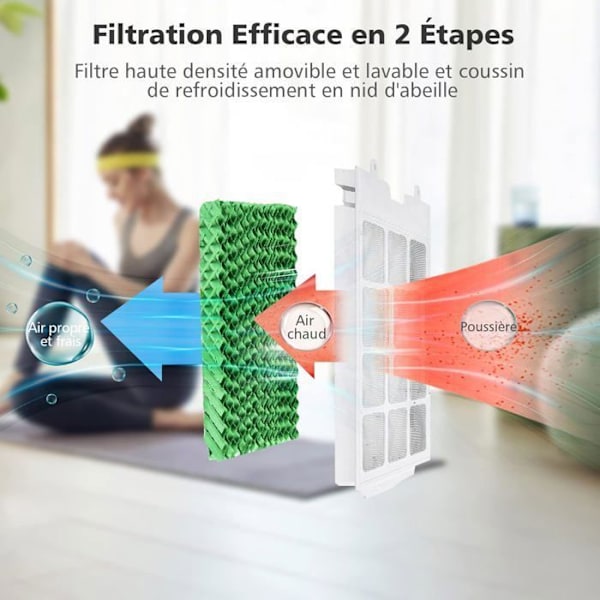 COSTWAY 4 i 1 Mobil Luftkonditionering 20 L - 4 Hastigheter - Bärbar Luftkylare Fläkt - 40° Oscillation - 7,5H Timer