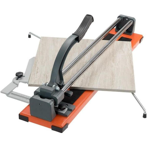 COSTWAY Manuel fliseskærer 600 x 15 mm dobbelt skinner keramisk skærer med hjullineal og håndtag Justerbar vinkel 0°-60° Vit, blå, röd, grå, svart, gul, grö