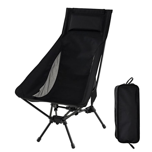 COSTWAY Foldable Udendørs Havechair, Transporttaske, Pude, Bærbar til Strand Picnic Rejse Sport, Belastning 150kg