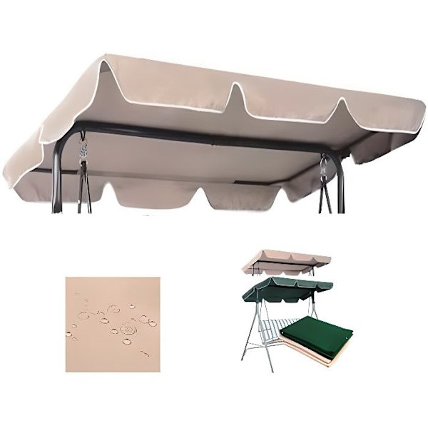 Varakatto vedenpitävälle puutarhakeinulle 191x132cm beige