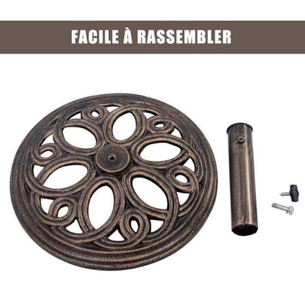 COSTWAY Gjutjärnsdiameter 45 cm paraplybas för 38mm/48mm inomhus- och utomhusparaplypelare