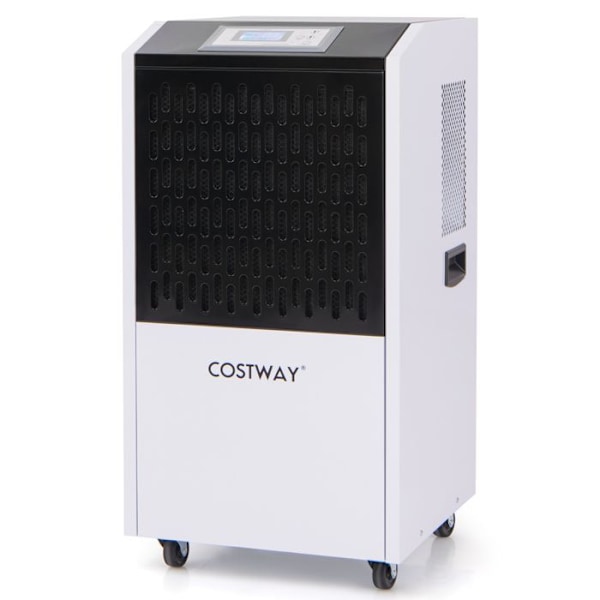 Professionell avfuktare COSTWAY-118 L-Timer 24 H-Max täckning 790M²-Automatiskt avfrostning-Auto-dränering-Kontrollpanel-Vit Vit