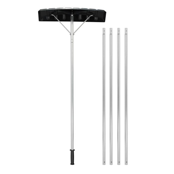 COSTWAY-lumilapio kattoon säädettävälle jatkettavalle 1,48-6,08 M alumiinia terän leveydellä 40 cm liukumattomalla kahvalla