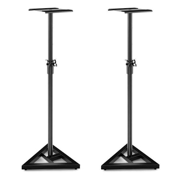 COSTWAY Set med 2 högtalarstativ - justerbar höjd 97-157 cm, säkerhetsnål, plattform 23x23 cm - högtalarstativ