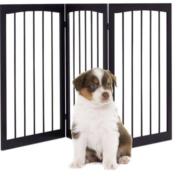 COSTWAY Koiraeste Pliabil 3 Osaa Turvapuuta 160 x1,2 x 76CM Suojaverkko Muunneltava Pliabil eläimille