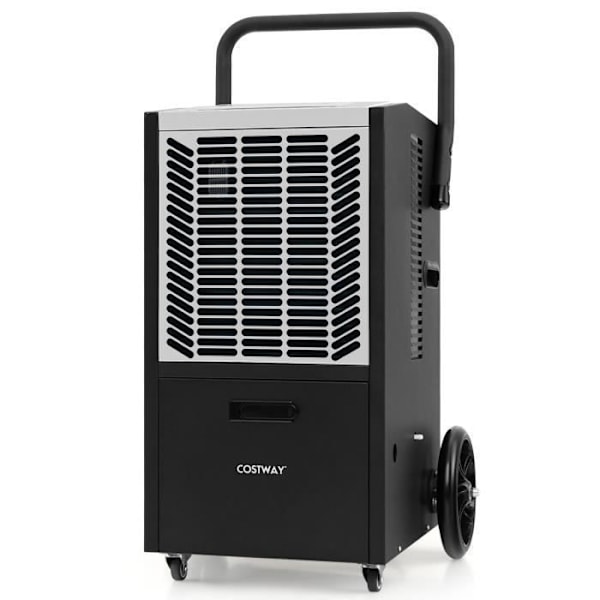 Professionel Affugter 66L/Dag COSTWAY-Zone Max 418 m²-2 Hastigheder Ventilator-Timer 24 T-Bælg-Vandafløbslange-Hvid Vit