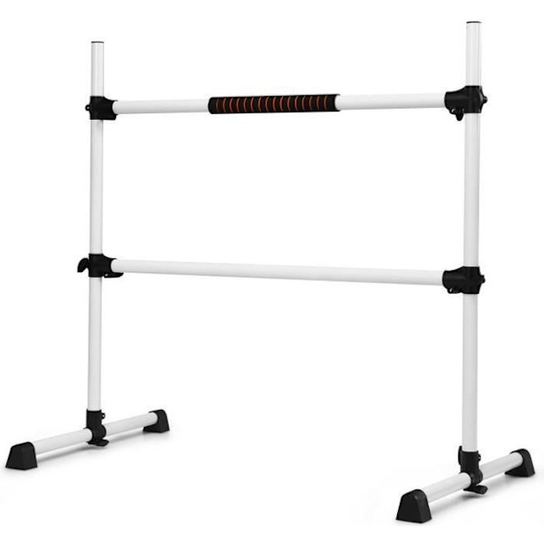 Klassisk dansstång Justerbar höjd - COSTWAY - Dubbelstång - Svamproterande bas - Belastning 50KG