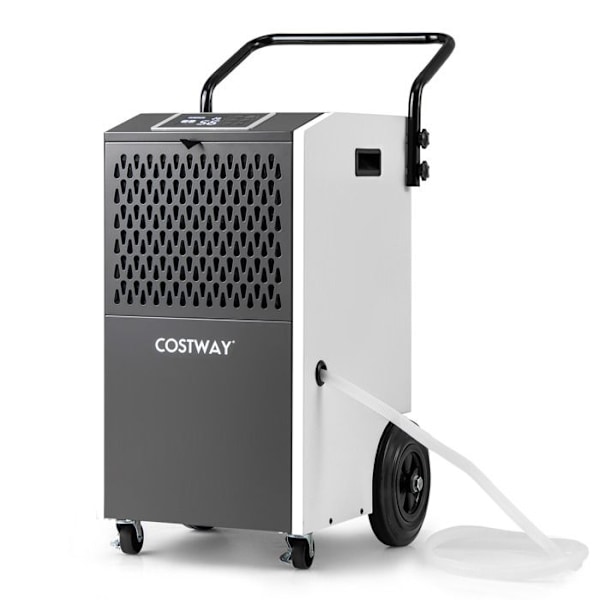 COSTWAY Industriel Elektrisk Affugter 73 L/Dag Professionel, 24H Timer, Overflade 230m2/695m3 Hvid