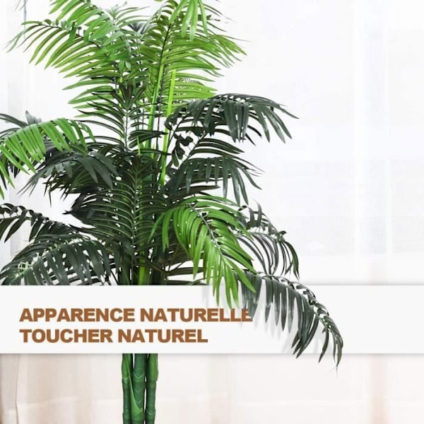 COSTWAY Artificial Areca Palm Keinotekoiset kasvit-H 110 cm-Sisustus. Sisä-/ulkopuoli vihreällä ruukulla