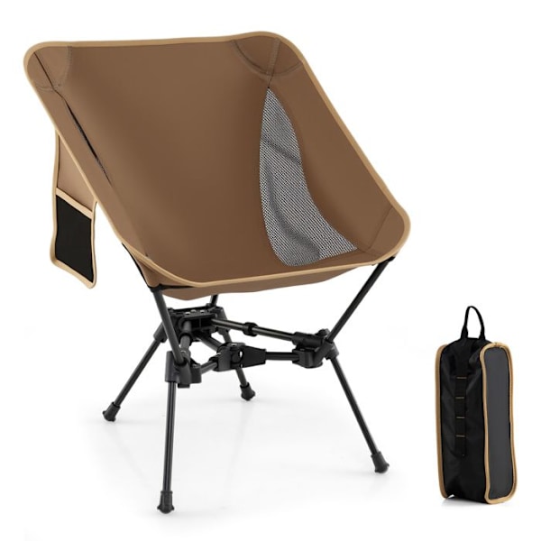 COSTWAY Fällbara Utomhusstolar, Transportväska, Portabel för Strand Picknick Resor Sport, Kapacitet 150 kg, Kaffe