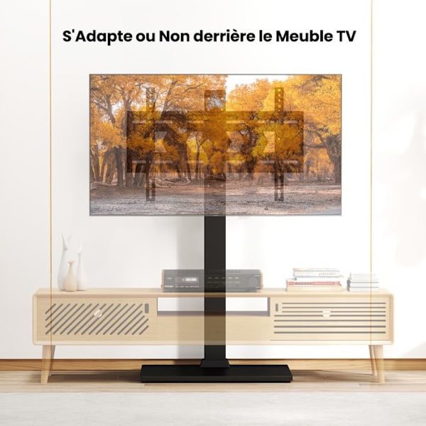 COSTWAY Stöd för TV på Mobil Ställning för TV-apparater 32" till 70", Höjdjusterbart TV-stativ med Extra Stort Stöd, 600 x 400 mm