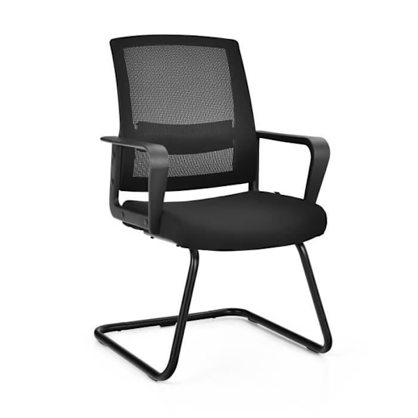 COSTWAY Ergonomisk mesh kontorstol Blød polstret konferencestol Max belastning:. 136 kg Svart